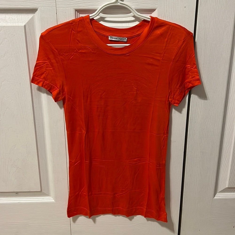 (zara) blood orange basic tee